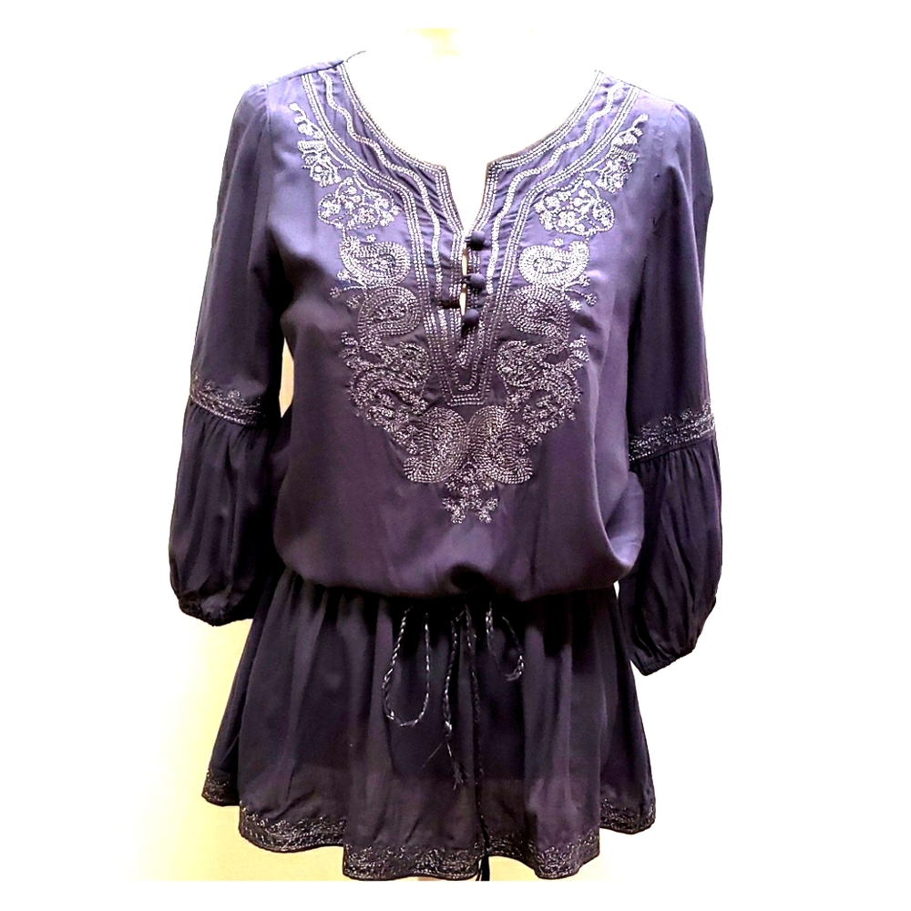 Duo Sz. S Boho Embroidered Tunic E20